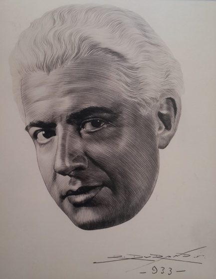 Dibujo de la cara de Manuel M. Ponce